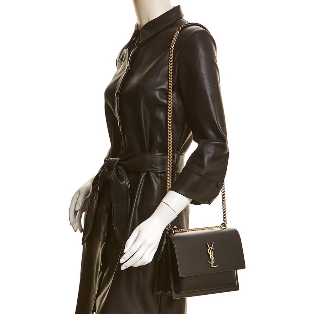Gently used YSL Sunset Medium Leather Shoulder Bag